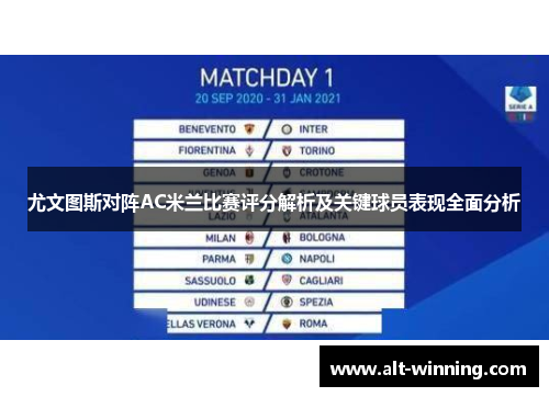 尤文图斯对阵AC米兰比赛评分解析及关键球员表现全面分析